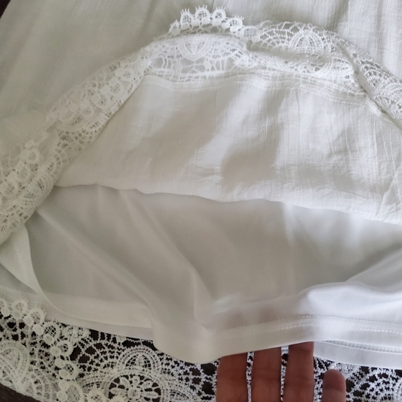 S/P Dress off the shoulder w/adjustable straps, White/Navy. - Picture 5 of 5